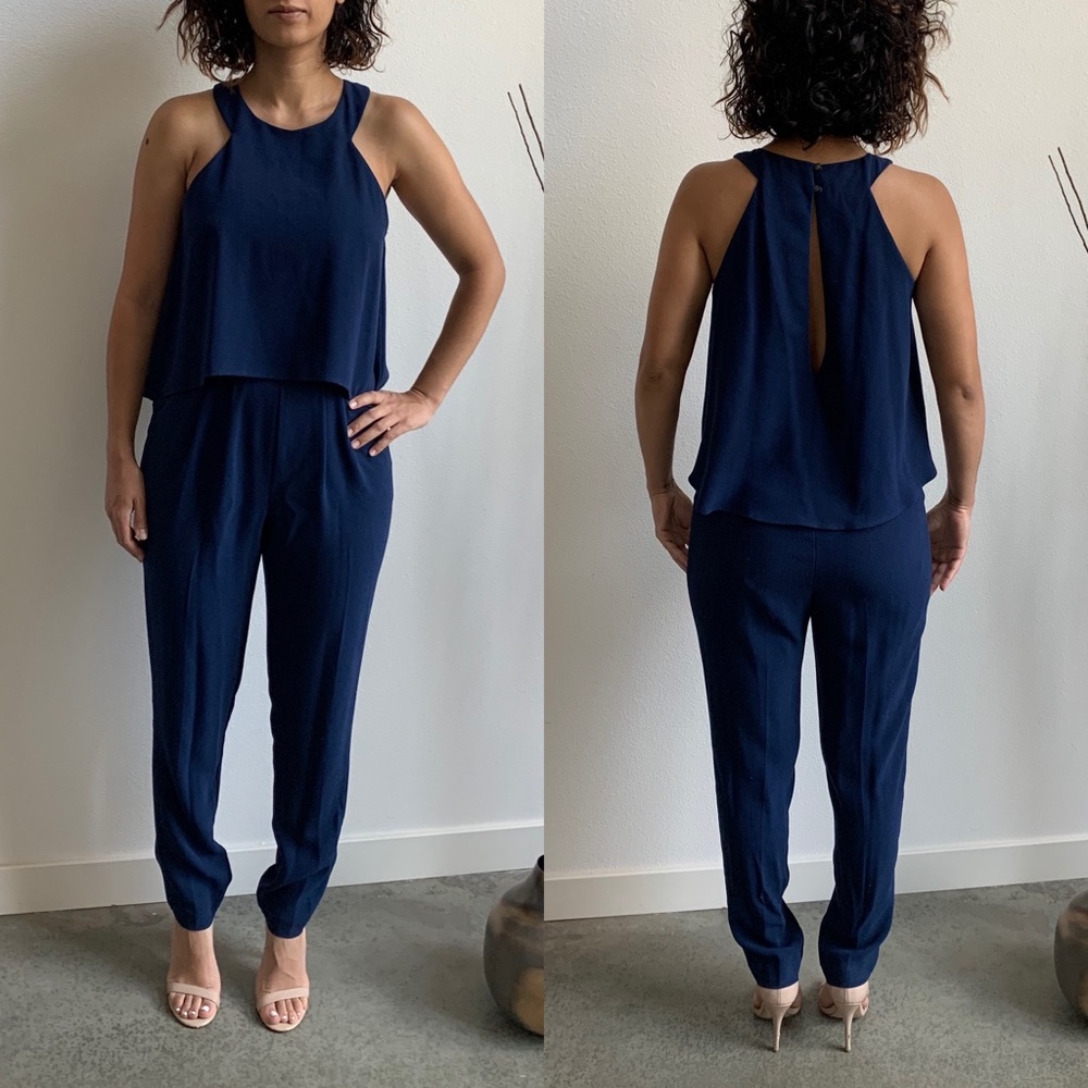 Trina Turk Navy Blue Jumpsuit